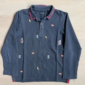 IKKS boy long sleeve navy polo